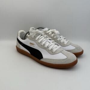 Puma Super Liga OG Retro White and Black Sneakers Mens Size 9 Gum Bottom Shoes